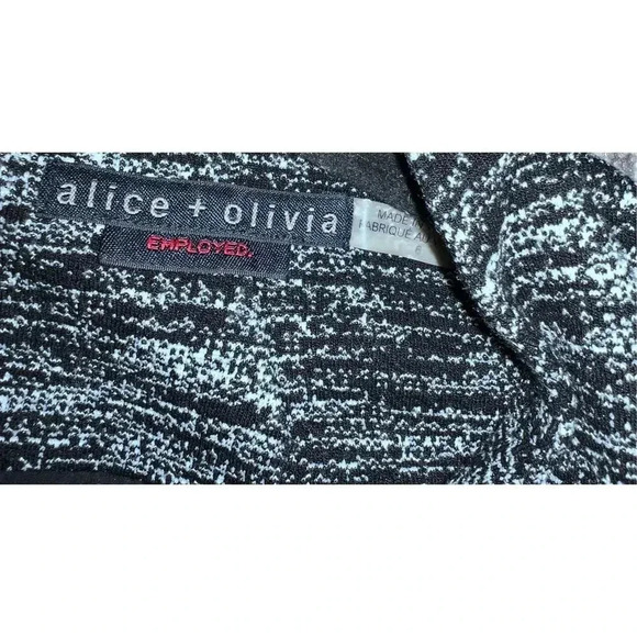 Alice + Olivia  Midi Dress Gray Faux Wrap V-neck Front Slit Back Minimalist Sz 0 - Picture 4 of 5